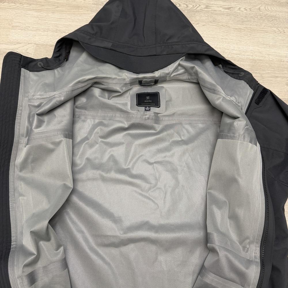 Roark Savage Jacket Mens Large Black Waterproof Hooded Rain Shell Revivalist - Picture 6 of 14